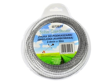 ŻYŁKA KOSY ZBROJONA KARBOWANA 2,4 50M WYKASZARKI