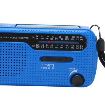 АВАРИЙНЫЙ РАДИО СИНИЙ СОЛНЕЧНЫЙ НА РУКОЯТКЕ AM FM