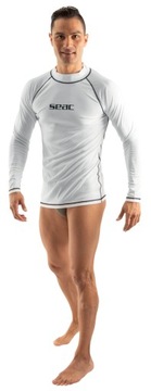 Мужская футболка с рашгардом SEAC T-SUN с длинными рукавами, белая, XXXL