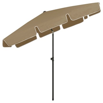PARASOL PLAŻOWY, TAUPE, 200X125 CM