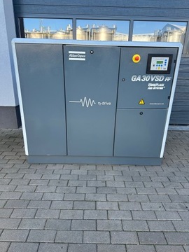 KOMPRESOR ŚRUBOWY ATLAS COPCO GA30 VSD 30KW FALOWNIk + OSUSZACZ