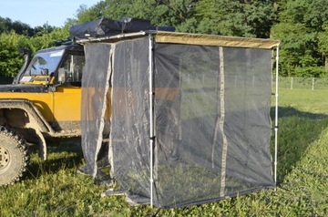 MOSKITIERA DO MONTAŻU Z ZADASZENIEM SZEROKOŚĆ 1,4m x 2,2m (DŁUGOŚĆ OD AUTA)