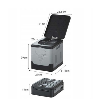 ПОРТАТИВНЫЙ ТУРИСТИЧЕСКИЙ ТУАЛЕТ, СКЛАДНОЕ ВЕДРО ДЛЯ КЕМПИНГА, 20Л