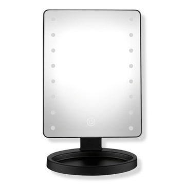 ЗЕРКАЛО ДЛЯ МАКИЯЖА СО СВЕТОДИОДНОЙ ПОДСВЕТКОЙ, ПОДСТАВОЧНОЕ, ПОВОРОТНОЕ, 16