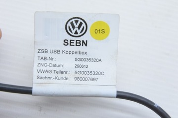 VW GOLF VII A3 8V HNÍZDO PORT USB