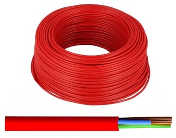 PRZEWÓD KABEL OGNIOODPORNY HDGs 3x1,5 PPOŻ SILIKONOWY DRUT ŚCINEK 6M