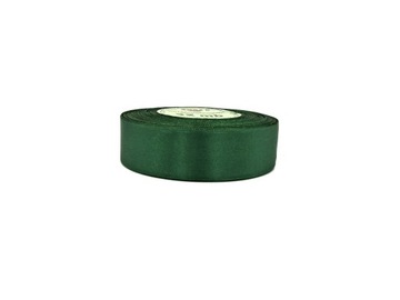 WSTĄŻKA TASIEMKA SATYNOWA 25mm 32m CIEMNA ZIELONA