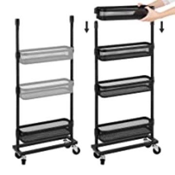 REGAŁ MOBILNY SZAFKA PÓŁKA WÓZEK DO KUCHNI 4 PÓŁKI MOCNY