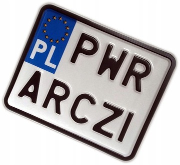 polska tablica kolekcjonerska tłoczona do skutera