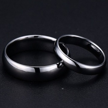 КЛАССИЧЕСКИЕ СЕРЕБРЯНЫЕ ОБРУЧАЛЬНЫЕ КОЛЬЦА ИЗ ВОЛЬФРАМА