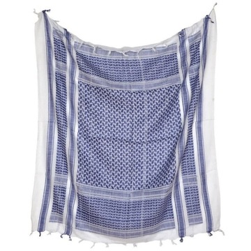 CHUSTA OCHRONNA ARAFATKA SHEMAGH KEFIJA BANDANA MFH 110X110 cm BLUE/WHITE