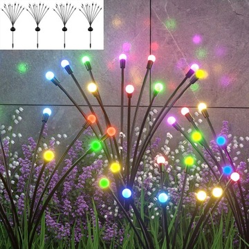 4x солнечные светлячки, садовые лампы 10LED