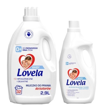 Lovela Baby hipoalergiczny płyn do koloru mleczko dla dzieci 2,9 L + PŁYN