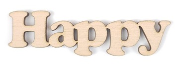 Napis dekor Happy scrapbooking decoupage 80x23 mm
