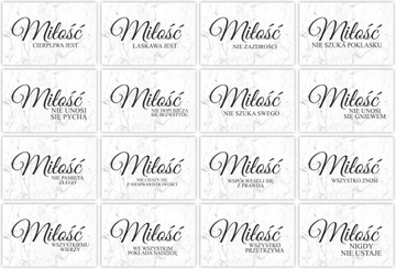 Свадебные таблички ГИМН ЛЮБВИ 16 шт 20х30см