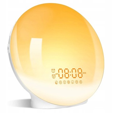 Zegar Termometr STOJĄCY CICHY BUDZIK Elektroniczny LED Alarm RGB KOLOROWY
