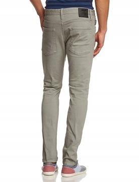 Jack Jones Męskie Szare Jeansy Grey Jeans Slim Zwężane 32/32