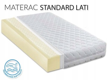 120X200 MATERAC ŚREDNIO TWARDY PIANKOWY Z LATEKSEM