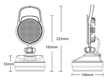 Светодиодный фонарик магнитной батареи