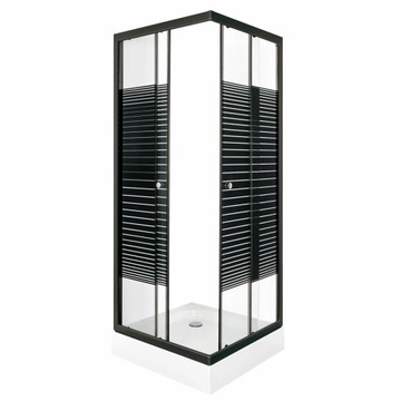 Kabina Prysznicowa Pico Black STR 90 Z Brodzikiem