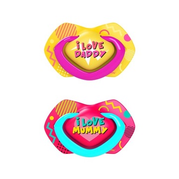 CANPOL smoczek uspokajający NEON LOVE 0-6 m-cy
