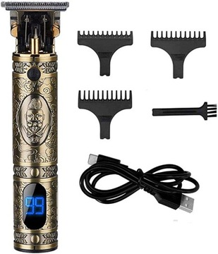 MASZYNKA TRYMER DO STRZYŻENIA WŁOSÓW BRODY LCD USB