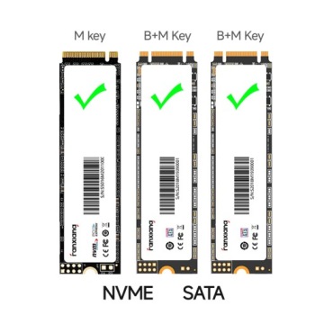 Fanxiang MD86 M2 NVMe SATA SSD Adapter Case 2W1 USB 3.2 Type C 10Gbs