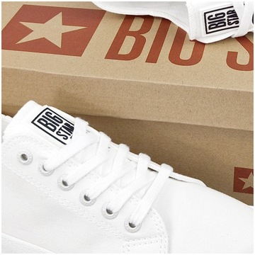 białe trampki damskie BIG STAR buty LL274039 stylowe tenisówki 37