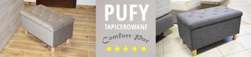 Tapicerowana pufa z pojemnikiem MARTIN Ecru
