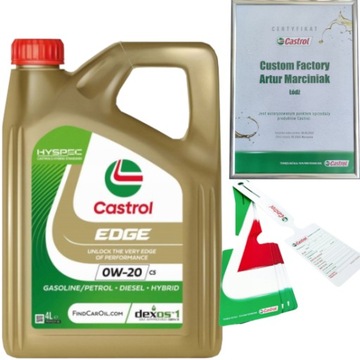 CASTROL EDGE 0W20 C5 4L DEXSOS1 GEN3 MB 229.71 STJLR.03.5006 + ZAWIESZKA