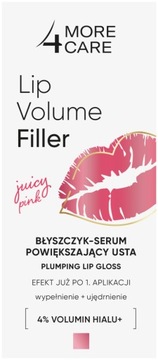 MORE4CARE Lip Volume Filler Блеск-сыворотка для губ сочный розовый