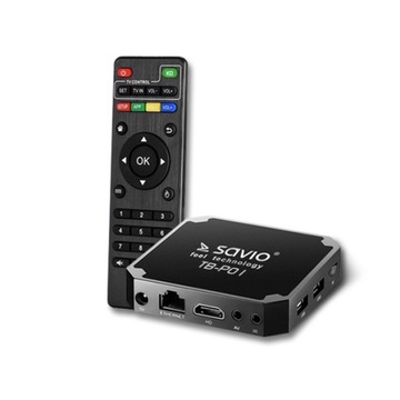 SAVIO Smart TV Box Premium One тюнер, 2/16 ГБ, Android 9.0, HDMI v2.0, 4K,