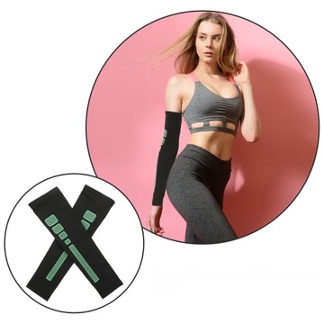 RĘKAWY OSŁONY NA ŁOKCIE RAMIĘ SIATKÓWKA WSPARCIE SPORTOWE ODDYCHAJĄCE 2 SZT SPANDEX