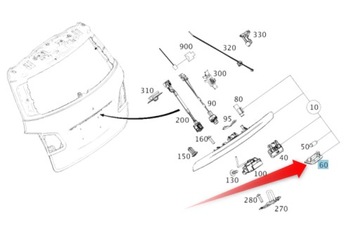 LAMPA TABULKY SPZ ZADNÍ TŘÍDA A 169 B 245 MERCEDES ASO