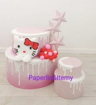 sztuczny tort XL podest do siadania sesji foto atrapa rekwizyt HELLO KITTY