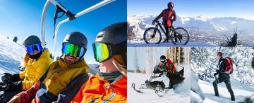 ROCKBROS Kominiarka Rowerowa Czapka Zimowa Ocieplacz Szyi na Kask Zielona