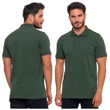 BAWEŁNIANA KOSZULKA POLO MĘSKA ELEGANCKA KLASYCZNA PREMIUM MORAJ XL KHAKI