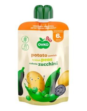 OVKO DANIE W TUBCE ZIEMNIAK GROSZEK CUKINIA BIO 90