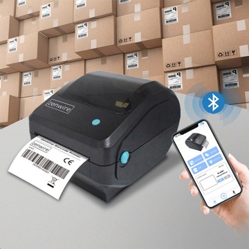 Mini Drukarka Termiczna Etykiet Kurierskich Samoprzylepnych USB 10x15 cm