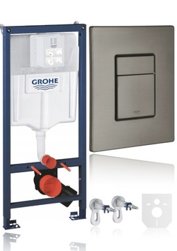GROHE скрытый каркас, туалетный гарнитур, кнопка GRAPHITE GR матовая для унитазов