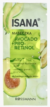Isana Avocado + Pro -Retinol Maseczka Kremowa Avocado z retinolem