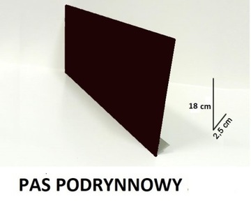 Pas Podrynnowy 8017 BRĄZ 18 cm Okucie 2 mb