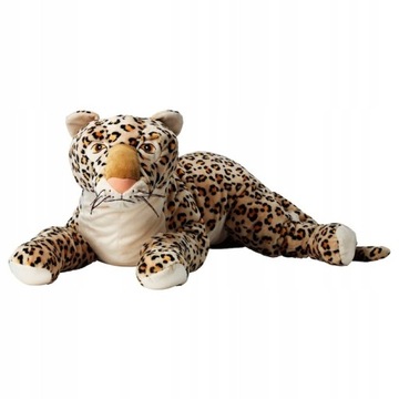 PLUSZAK MASKOTKA IKEA MORRHAR LAMPART POMARAŃCZOWY 80CM DUŻY