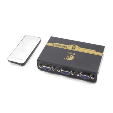 Переключатель/переключение изображения 2 VGA на 1 VGA + пульт дистанционного управления