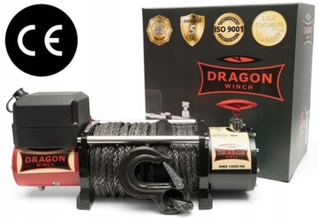 ЛЕБЕДКА DRAGON 6T 12V ЭЛЕКТРОМОБИЛЬНАЯ ЛЕБЕДКА синтетический трос