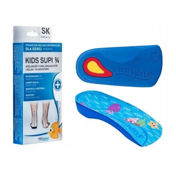 FOOTWAVE Wkładki ort. dzieci supinujące 3/4 XS 35-38