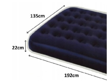 Велюровый двойной матрас 192 x 135 x 22 см надувной