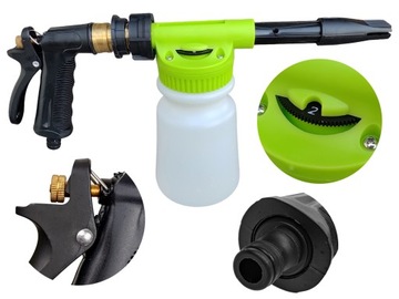 PIANOWNICA NA WĄŻ OGRODOWY PISTOLET DO PIANY DO WĘŻA MYJKA MYCIA AUTA 900ml