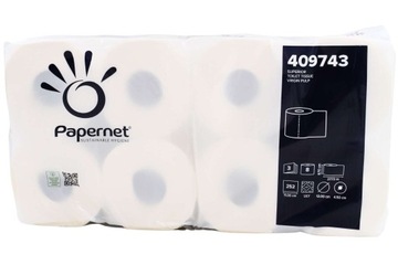 PAPIER TOALETOWY PAPERNET 3 WARSTWOWY 27M 8 ROLEK SUPER WYTRZYMAŁY CHŁONNY