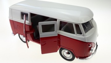 WELLY 1963 VW VOLKSWAGEN T1 АВТОБУС БЕЛЫЙ И СИНИЙ 1:34 НОВЫЙ МЕТАЛЛИЧЕСКИЙ ОГУРЕЦ